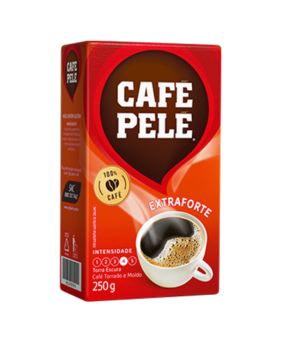 Pacote de Café Pelé Torrado e moído Extraforte Vácuo 250g
