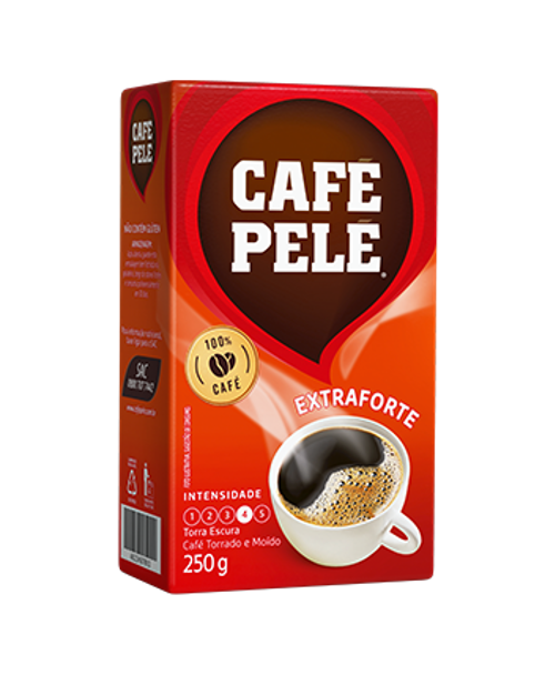 Pacote de Café Pelé Torrado e moído Extraforte Vácuo 250g