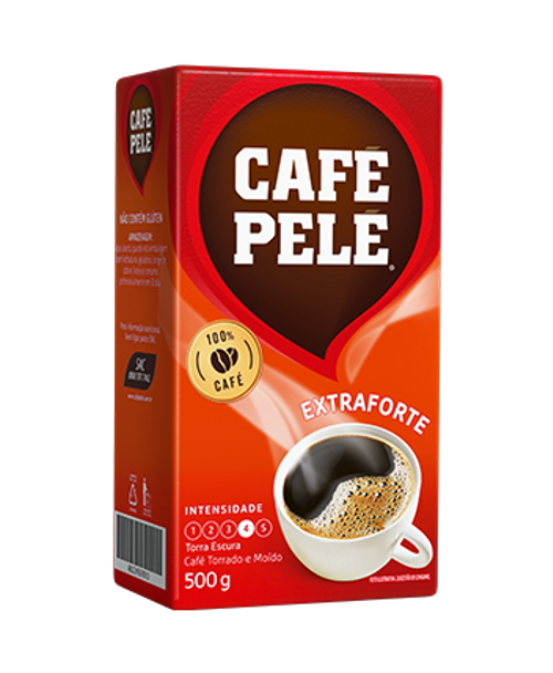Pacote de Café Pelé Torrado e moído Extraforte Vácuo 500g