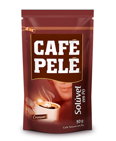 Pacote de Café Pelé Solúvel em Pó Sachê 50g