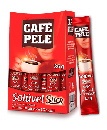 Pacote de Café Pelé Solúvel Granulado Stick 20x1.3g