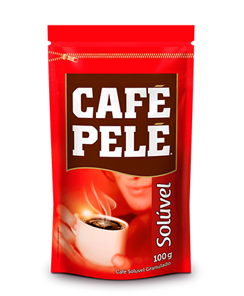 Pacote de Café Pelé Solúvel Granulado Sachê 100g