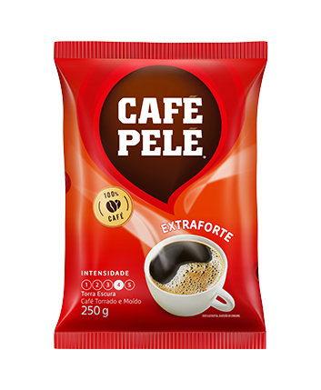 Pacote de Café Pelé Torrado e moído Extraforte Almofada 250g

