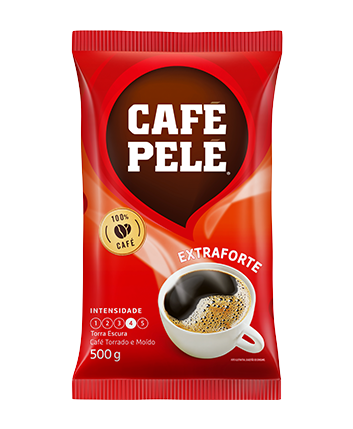Pacote de Café Pelé Torrado e moído Extraforte Almofada 500g