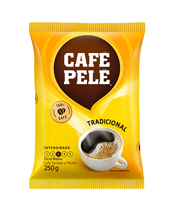 Pacote de Café Pelé Torrado e moído Tradicional Almofada 250g